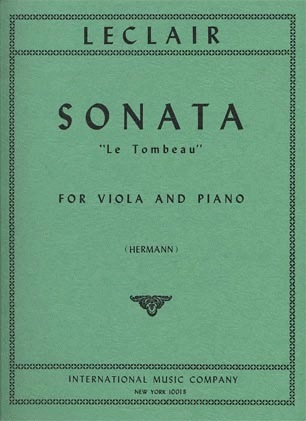 Leclair, Le Tombeau, viola