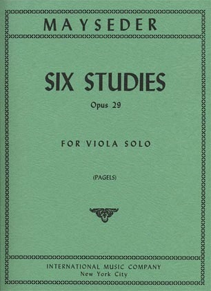 Mayseder, Joseph: Six Etudes Op.29 (viola)