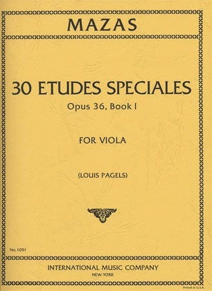 Mazas (Pagels): 30 Etudes Speciales Op.36 No.1 (viola) IMC