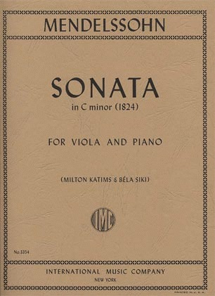 Mendelssohn, Felix: Sonata in C minor (viola & piano)