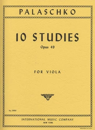 Palaschko, Johannes: 10 Studies for Viola Op.49