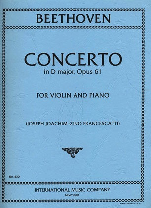 Beethoven, L.van (Joachim/Francescatti): Concerto Op.61 (violin & piano)