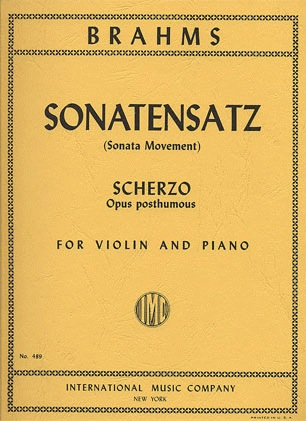 Brahms, J.: Sonatensatz (violin & piano)