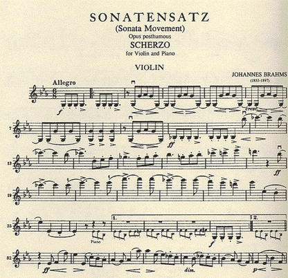 Brahms, J.: Sonatensatz (violin & piano)