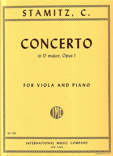 Stamitz, C.: Concerto in D Op.1 (viola & piano)