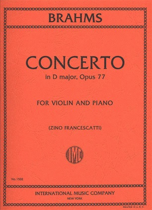Brahms, Johannes (Francescatti): Concerto in D major Op.77 (violin & piano) IMC