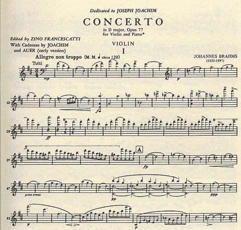 Brahms, Johannes (Francescatti): Concerto in D major Op.77 (violin & piano) IMC