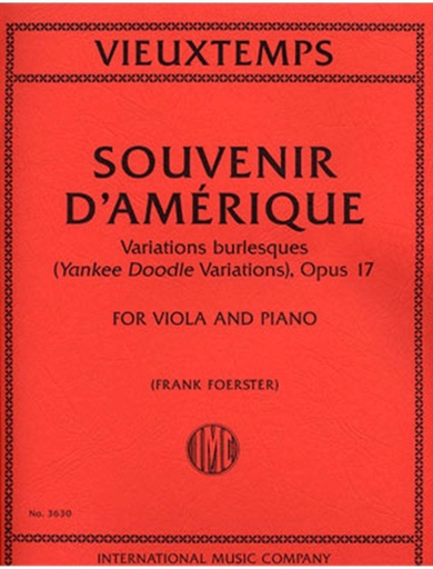 Vieuxtemps, Henri: Souvenir d'Amerique, Yankee Doodle Var., Op.17 (viola/piano)