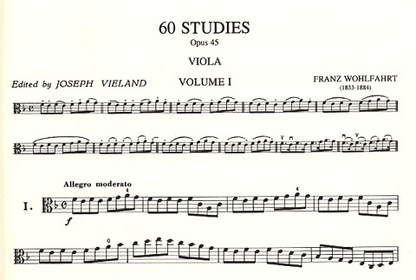 Wohlfahrt, Franz (Vieland): 60 Studies Op. 45 Bk.1 (viola)