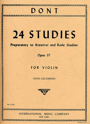 Dont, Jakob (Galamian): 24 Studies, Op.37, Preparatory to Kreutzer & Rode (violin) IMC