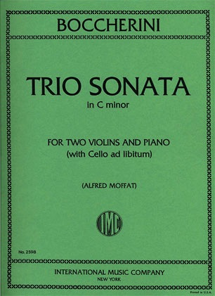 Boccherini, L. (Moffat): Trio Sonata in C minor (two violins, and piano, with cello ad libitum)