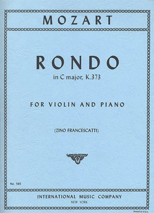 Mozart, W.A.: Rondo in C K.373 (violin & piano)