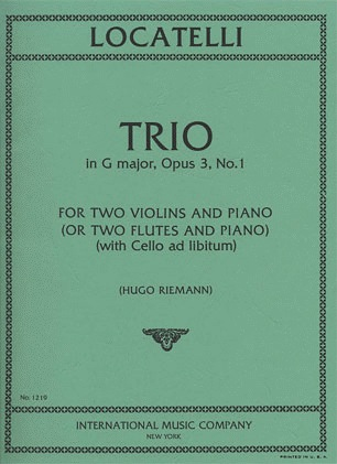 Locatelli, Pietro: Trio in G major Op.3#1 (2 violins & piano, Cello ad lib)