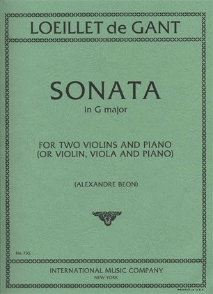 Loeillet, Jean Baptiste: Sonata in G maj (2 violins & piano)