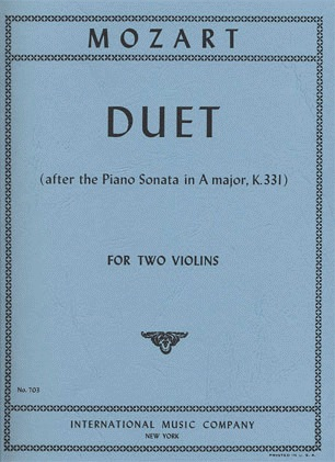Mozart, W.A.: Duet after the Piano Sonata in A major, K.331 (2 violins)