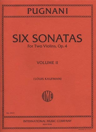 Pugnani, Gaetano: Six Sonatas Op.4 Vol.2 (2 Violins)