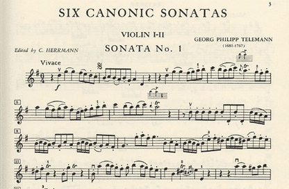 Telemann, G.P. (Herrmann): 6 Canonic Sonatas (2 Violins) IMC