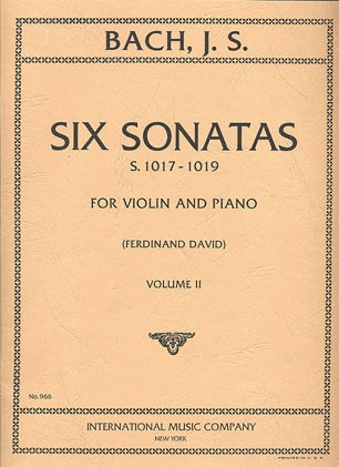 Bach, J.S. (David): Sonatas for Violin & Piano S1017-1019 Vol.2