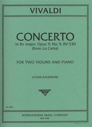 Vivaldi, Antonio: Concerto in Bb Op.9#9 La Cetra (2 violins & piano) IMC