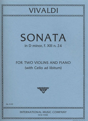 Vivaldi, Antonio: Sonata in d minor F.13#24 (2 violins & piano, Cello ad lib)