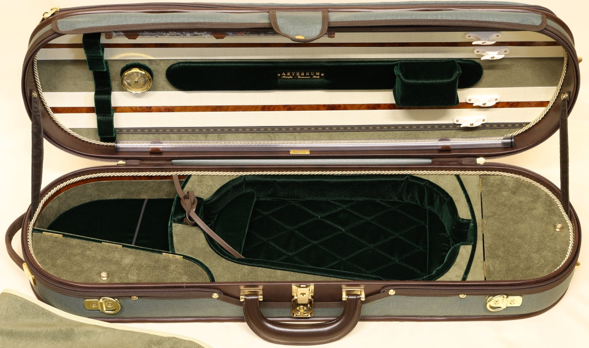 Musafia AETERNUM Series 5 elliptical violin case, model 3611E, Kevlar/wood shell, Cremona