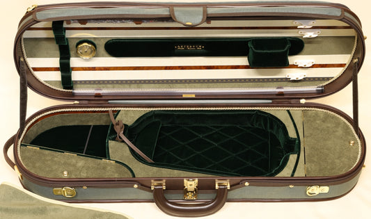 Musafia AETERNUM Series 5 elliptical violin case, model 3611E, Kevlar/wood shell, Cremona