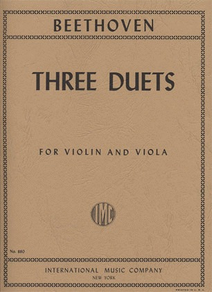 Beethoven, L.van: Three Duets for Violin & Viola