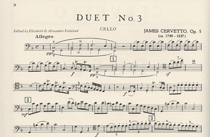 Cervetto, James: Duet Op.5#3 (Violin & Cello)