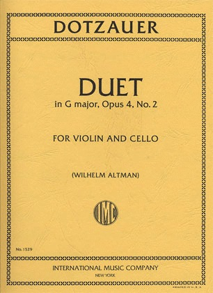 Dotzauer, J.F.: Duet in G Major Op.4 No.2 for Violin & Cello