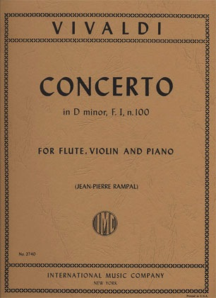 Vivaldi, A.: Concerto in D minor, RV 514 (violin, flute, and piano)
