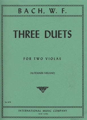 Bach, Wilhelm Friedemann: Three Duets (2 violas)  IMC