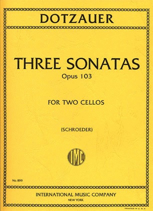 Dotzauer, Friedrich (Alwin Schroeder): Three Sonatas op.103 (2 cellos) IMC