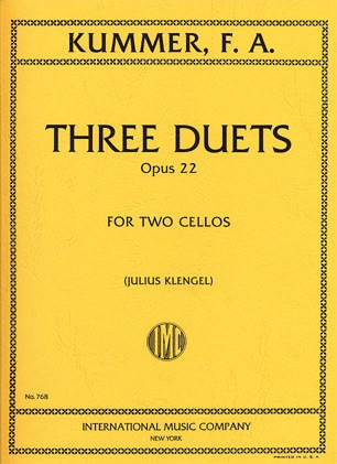Kummer, F.A. (Klengel): Three Duets Op.22 (2 cellos)