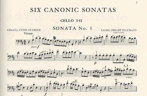 Telemann, G.P. (Starker): Six Canonic Sonatas (2 Cellos) International
