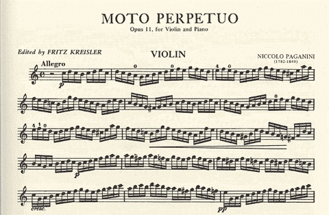 Paganini, Niccolo (Kreisler): Moto Perpetuo Op.11 (violin & piano)