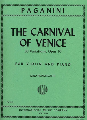 Paganini, Niccolo: Carnival of Venice (violin & piano)