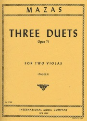 Mazas, J.F.: Three Duets Op.71 (2 Violas)