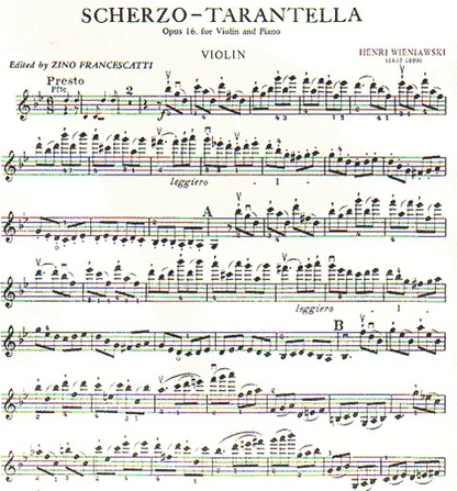 Wieniawski (Francescatti): Scherzo-Tarantella Op.16 (violin & piano)