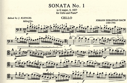 Bach, J.S. (Klengel): Three (3) Gamba Sonatas, S.1027-1029 (cello & piano) IMC