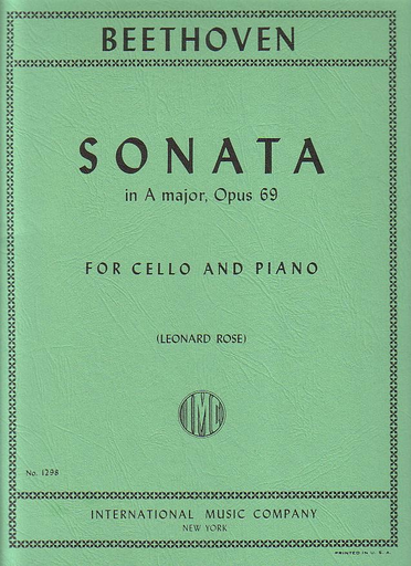 Beethoven, L.van (Rose): Sonata in A Major Op.69 (cello & piano)