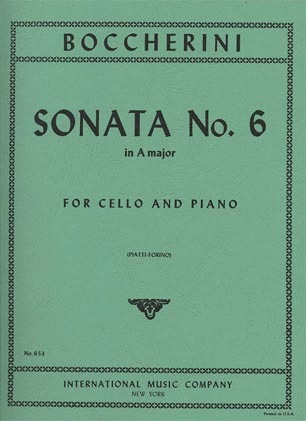 Boccherini (Piatti/Forino): Sonata No.6 in A Major (cello & piano) IMC
