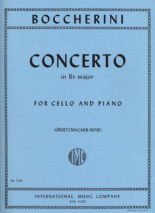 Boccherini, Luigi (Rose): Concerto in Bb (cello & piano) IMC