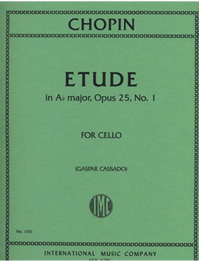 Chopin, F (Cassado) *POD*: Etude in Ab major, Op. 25 #1 (cello solo)