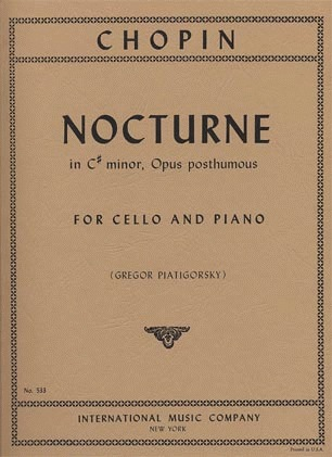 Chopin, Frederick (Piatagorsky) Nocturne in c# minor (cello & piano)
