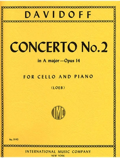 Davidov, Carl (Loeb): Concerto No.2 Op.14 in A major (cello & piano)