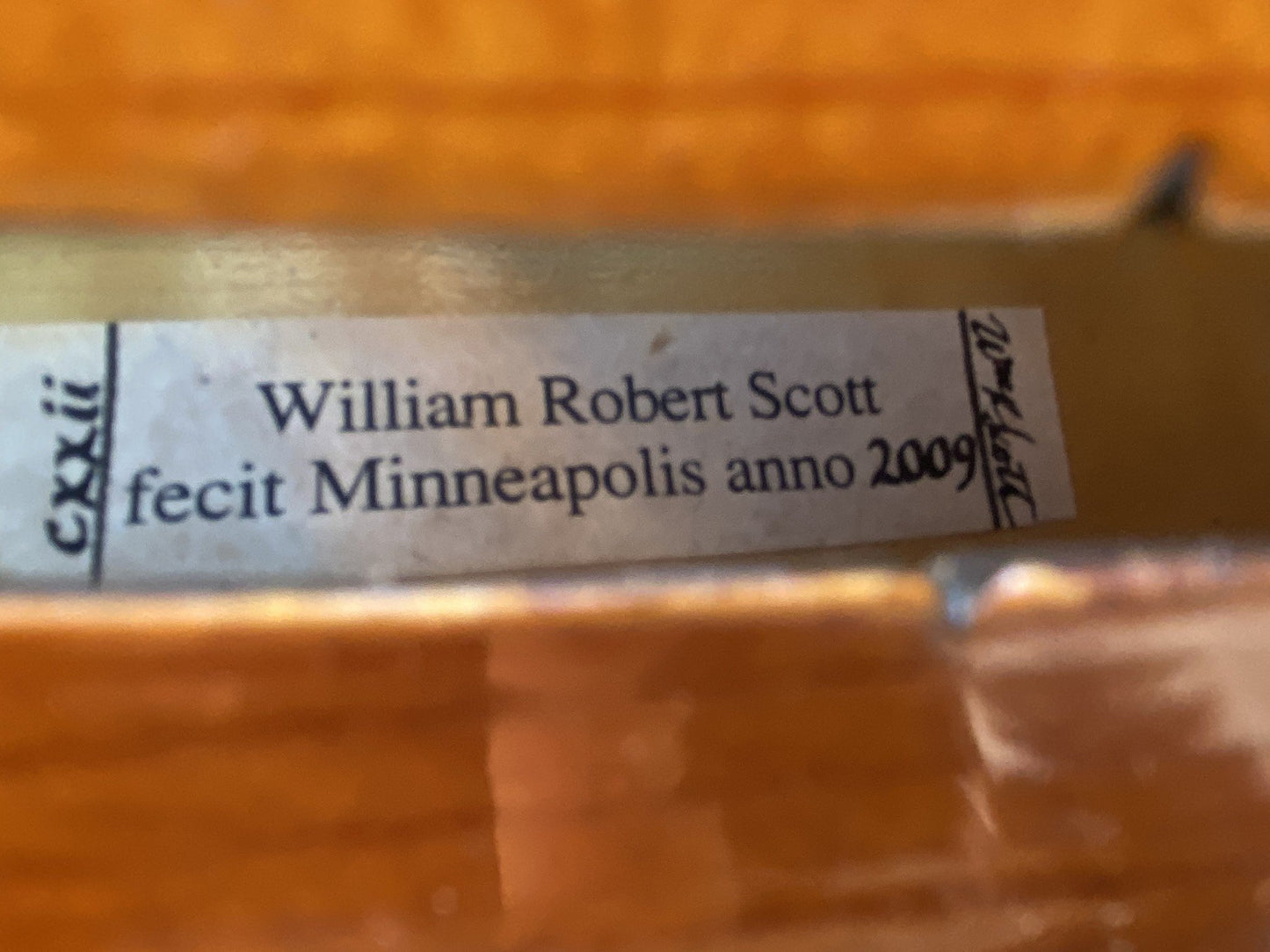 William Scott 16 1/2" viola, Minneapolis, 2009