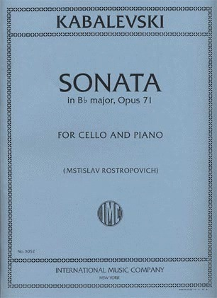 Kabalevsky, Dmitri (Rostropovich): Sonata Op.71 (cello & piano)