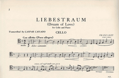 Liszt, Franz: (Cassado) Liebestraum (cello & piano) IMC