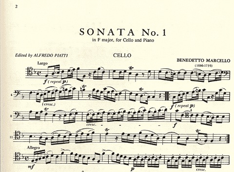 Marcello, Benedetto (Piatti): 2 Sonatas #1 in F & #4 in G