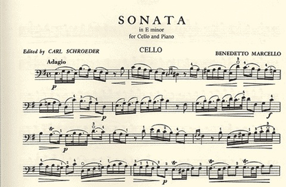 Marcello, Benedetto (Schroeder): Sonata in E minor (cello & piano)